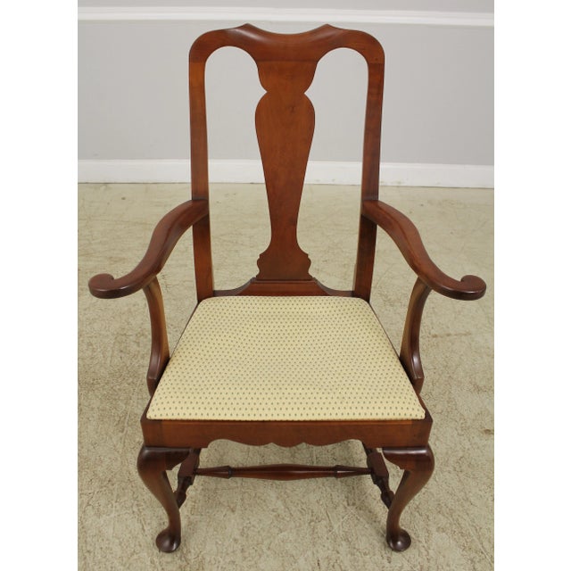 Age: Approx: 25 Years Old Details: Solid Cherry Pegged Construction Bench Made Hand Crafted & Finished Queen Anne Legs &...