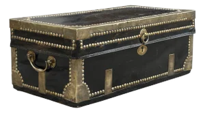 Georgian Leather Brassbound Coaching Trunk, 1810s