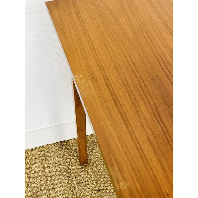 Brown Vintage Scandinavian Teak Dining Table with Extensions, 1960 For Sale - Image 8 of 13