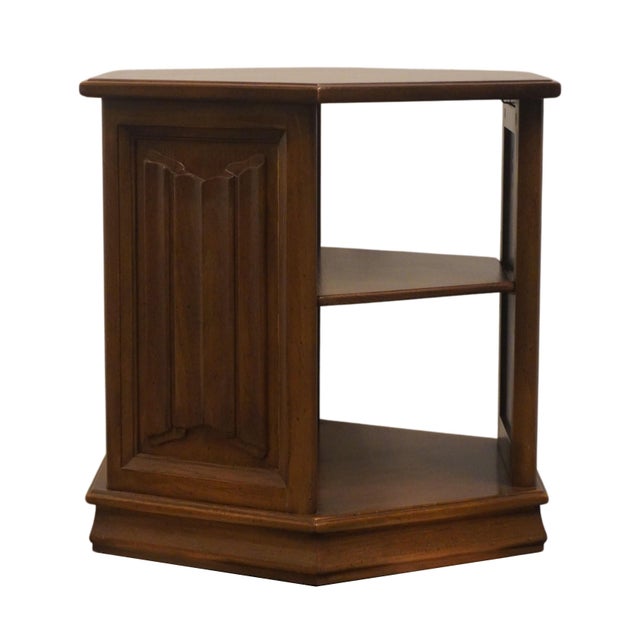 Davis Cabinet Co. Solid Walnut Traditional Style Hexagonal Accent Tiered End Table 5140 For Sale In Kansas City - Image 6 of 9