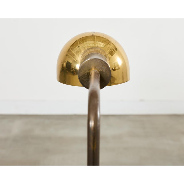Pair of Midcentury Casella Patinated Brass Pharmacy Floor Lamps For Sale - Image 13 of 17