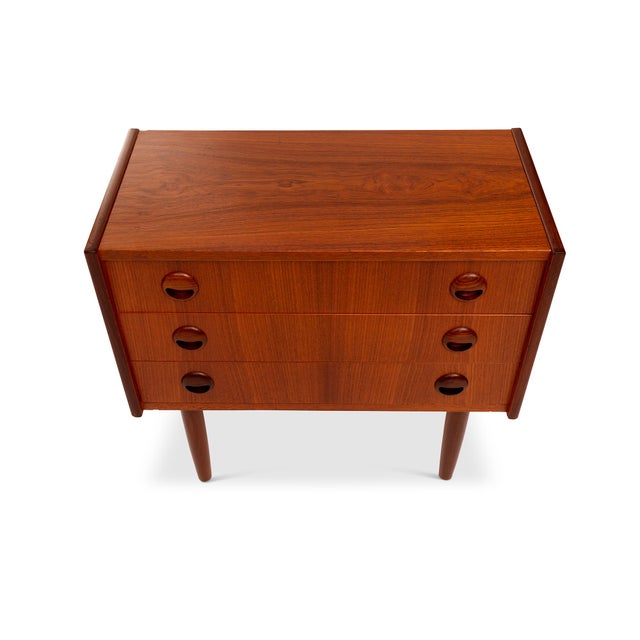 Danish Mid-Century Three-Drawer Teak Chest / Nightstand 1960s For Sale In San Francisco - Image 6 of 6