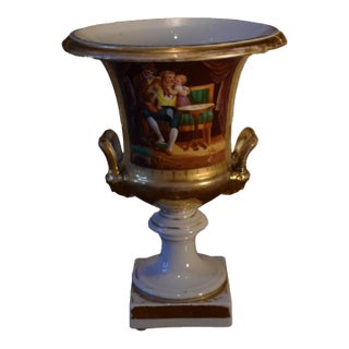 19th Century Old Paris Porcelain Vase of Typical Urn Form For Sale