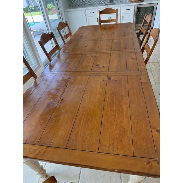 Drexel Heritage Drexel Heritage Farmhouse Dining Set For Sale - Image 4 of 10