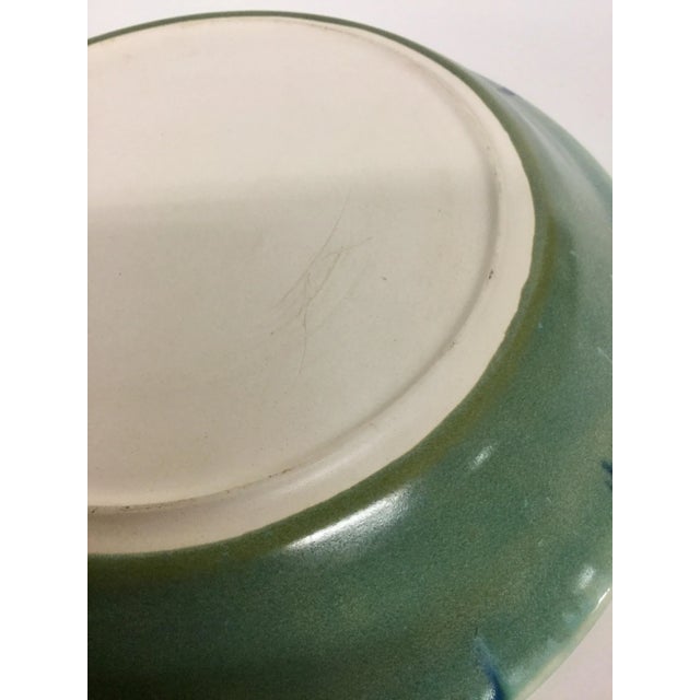 Artisan Hand Painted Stoneware Pie Plate Platter For Sale In Portland, ME - Image 6 of 9