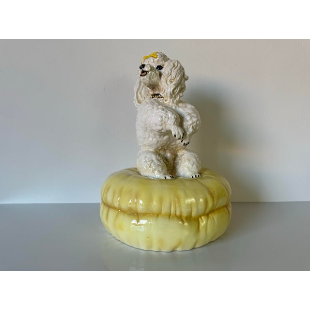 1970s 1970's Hollywood Regency Poodle on Pillow by the Townsends/ Sold For Sale - Image 5 of 12