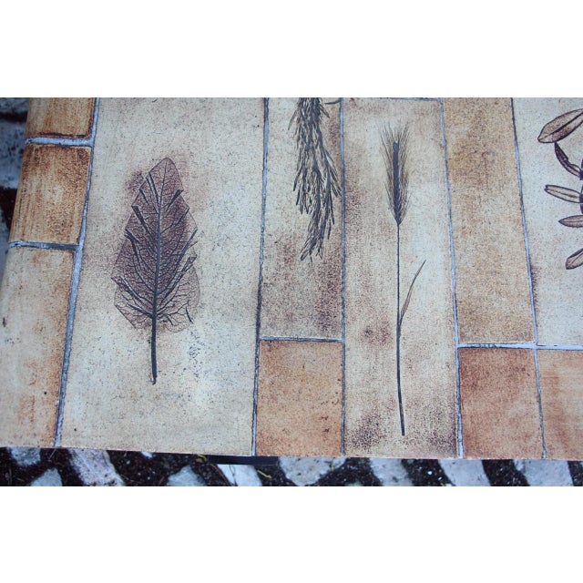 Brown Vintage Coffee Table in Les Herbiers by Roger Capron, 1960s For Sale - Image 8 of 11