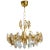 Hollywood Regency Jeweled Crystal and Gilded Chandelier by Palwa For Sale