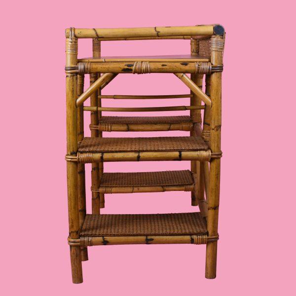 Late 20th Century Vintage Rattan and Cane Desk For Sale - Image 5 of 6