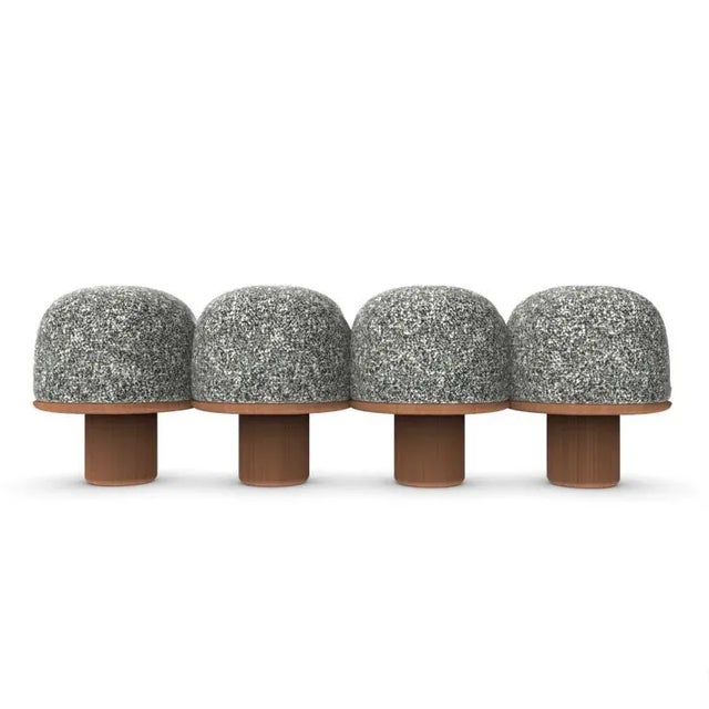 Not Yet Made - Made To Order Hygge Bench in 0004 Kvadrat Zero Fabric and Smoked Oak by Saccal Design House for Collector For Sale - Image 5 of 5