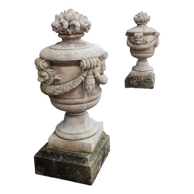 Stone Vases, 1950s, Set of 2 For Sale