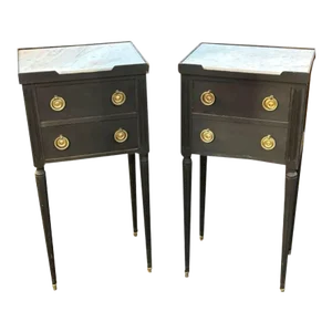 Pair of 19th Century French Louis XVI Style Painted Drink Tables