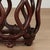 Burgundy Pair of Vintage Chinese Carved Wood Garden Seats or Stands For Sale - Image 8 of 14