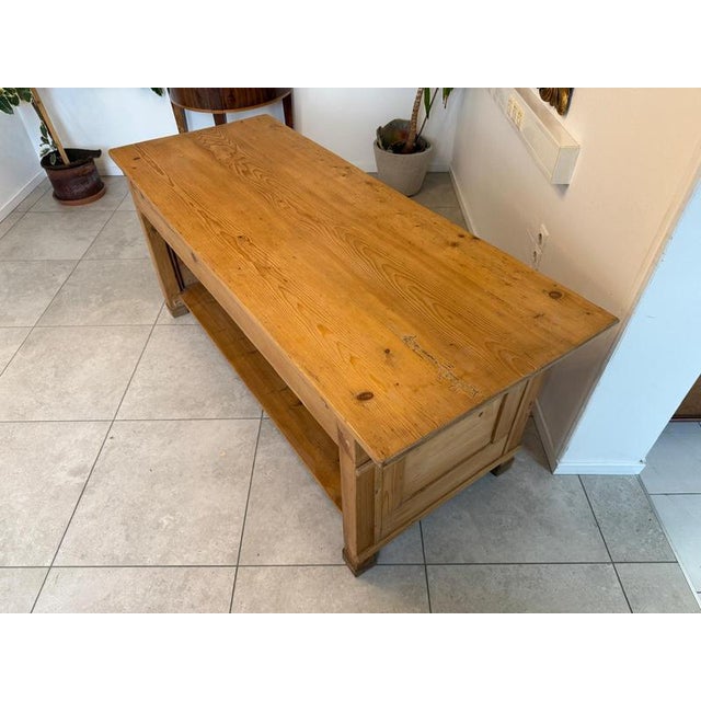 Rustic Farmhouse Bar Counter in Wood For Sale - Image 16 of 17