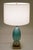 Rare Large Turquoise "Costolato" Barovier Toso Murano Italy Thick Bubble Blown Art Glass Brass Table Lamp 1960s For Sale - Image 11 of 14