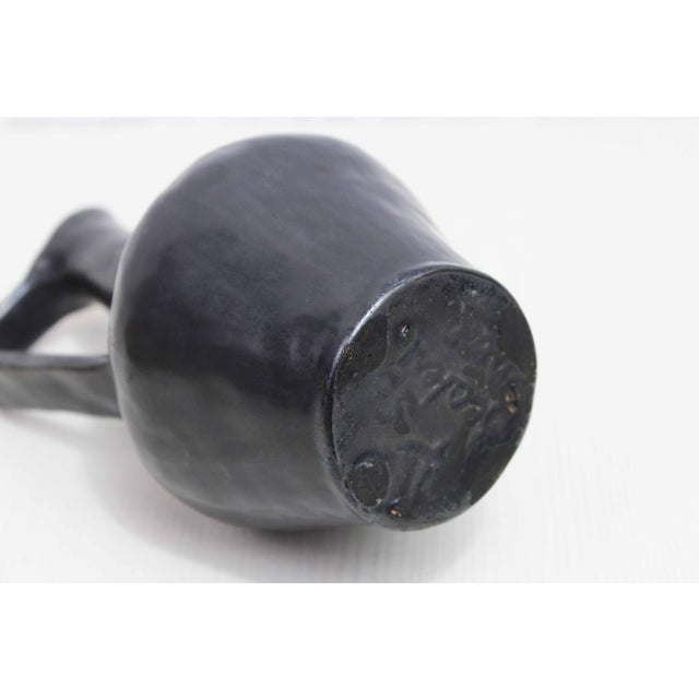 Enamelled Stoneware Pitcher, France, 1970s For Sale - Image 9 of 11