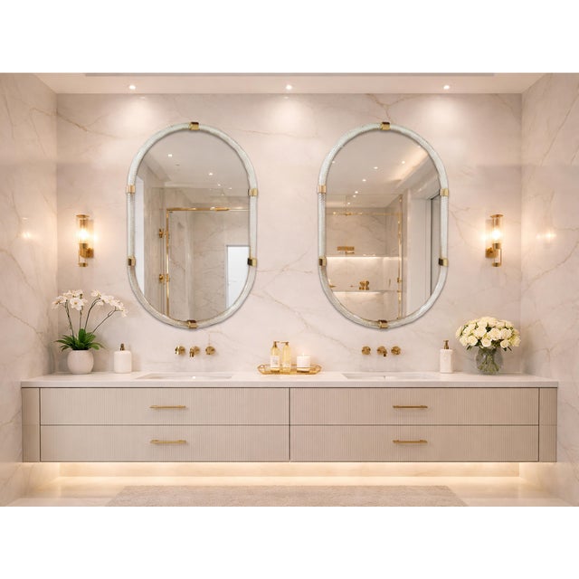 Gold Torchon Tondo Murano Glass Mirror by Fratelli Tosi For Sale - Image 8 of 14