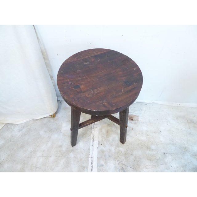 Rustic Vintage Rustic End Table For Sale - Image 3 of 4