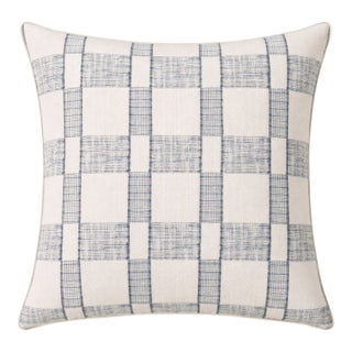 Elko Woven Pillow Cover in Indigo, 22x22 Pillow For Sale