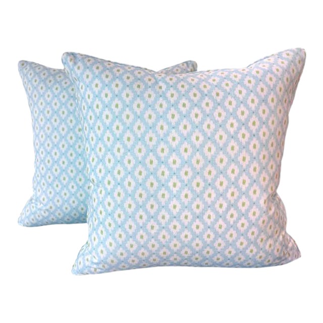 22" Dottie Heron Custom Throw Pillows – Pair For Sale