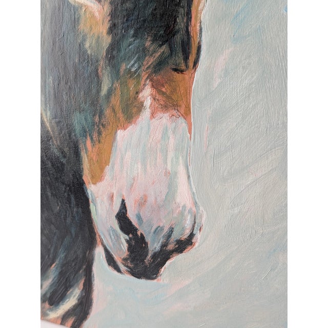 1990s Unknown, Oil on Panel, Portrait of a Donkey, 20th Century, 1990s, Oil For Sale - Image 5 of 10