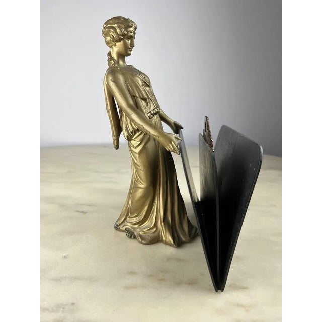 Metal Vintage French Desk Holder, 1940s For Sale - Image 7 of 11