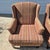 Modern 2010 Stratford Caye Large-Scale Modern Wingback Arm Chairs Brown Striped Upholstery - A Pair For Sale - Image 3 of 10