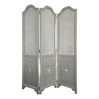 Louis XVI Style Cane-Backed Screen For Sale