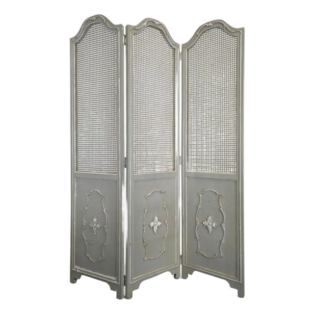 Louis XVI Style Cane-Backed Screen For Sale