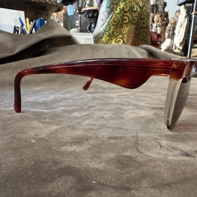 Plastic 1990s Newer Worn High Quality Italian Sunglasses by Trussardi For Sale - Image 7 of 12