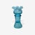 Antique Eapg Jefferson Glass #73 Blue Opalescent Spool Vase 6" Ruffled Rim For Sale - Image 4 of 9