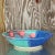 Royal Blue Vintage Boho Signed Studio Pottery Bowl For Sale - Image 8 of 10