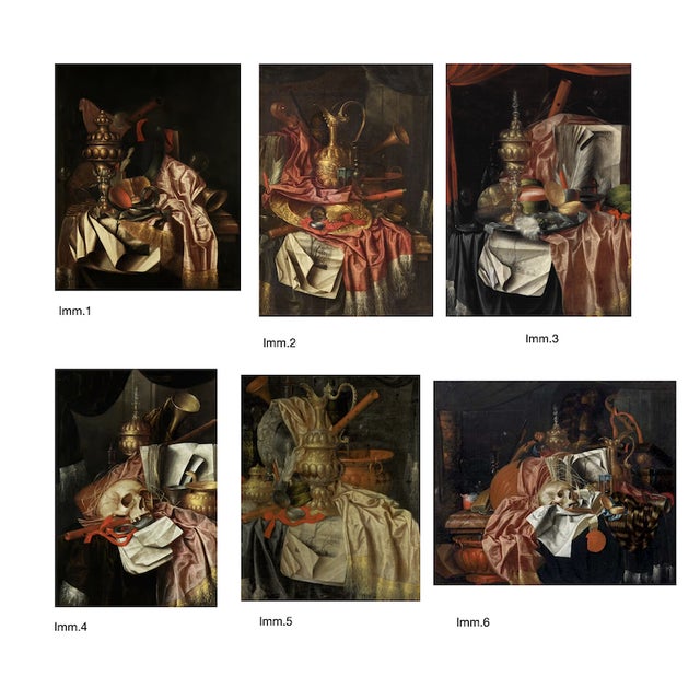 Franciscus Gysbrechts, Still Life Vanitas Gysbrechts, 17th Century, Oil Painting on Canvas, Framed For Sale - Image 14 of 15