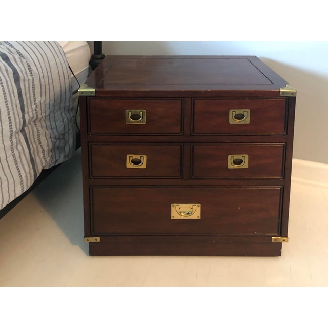 Vintage Campaign Nightstand by Mount Airy Furniture Company. Chairish