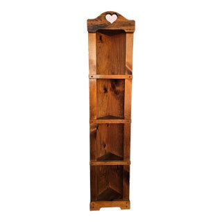 Mid-Century Modern Pine Corner Shelf For Sale