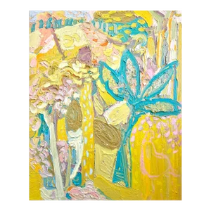 "Sitting Under the Banana Leaves." Contemporary Oil Painting by Paul Wadsworth
