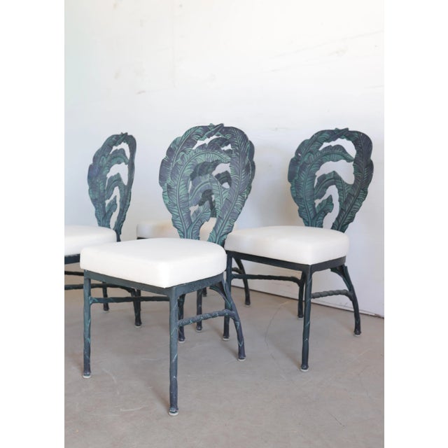 Set of 4 Mid Century Modern Banana Leaf Chairs For Sale - Image 10 of 10