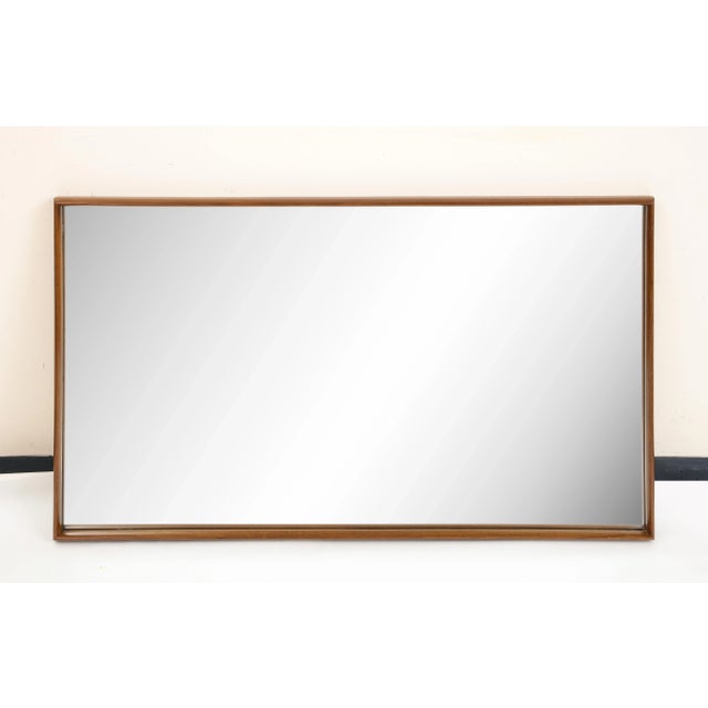 Brown Mid-Century Walnut Wall Mirror by t.h. Robsjohn-Gibbings for Widdicomb For Sale - Image 8 of 8
