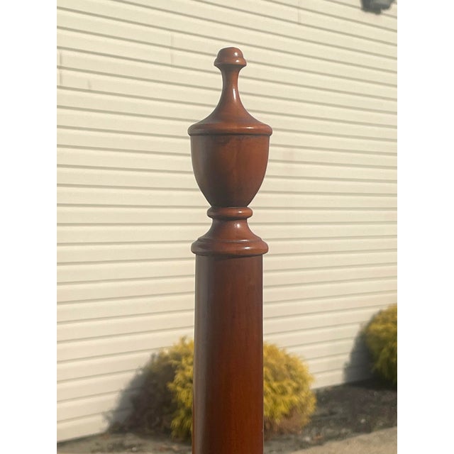 Vintage Henkel Harris Queen Size Cherry Poster Bed Frame For Sale - Image 10 of 10