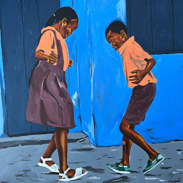 The Joy of Innocence, Acrylic Painting on Canvas, Emmanuel Akolo. (2023) For Sale