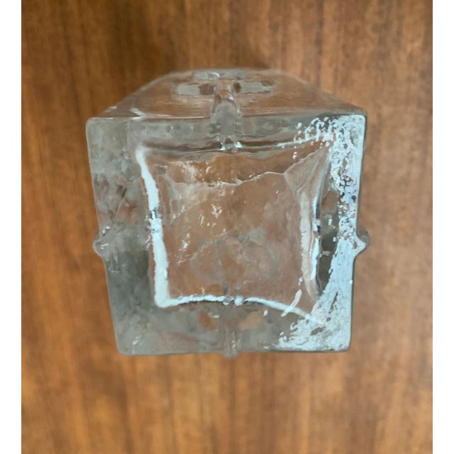 Mid-Century Scandinavian Glass Vase with Flower Motif, 1960s For Sale - Image 13 of 18