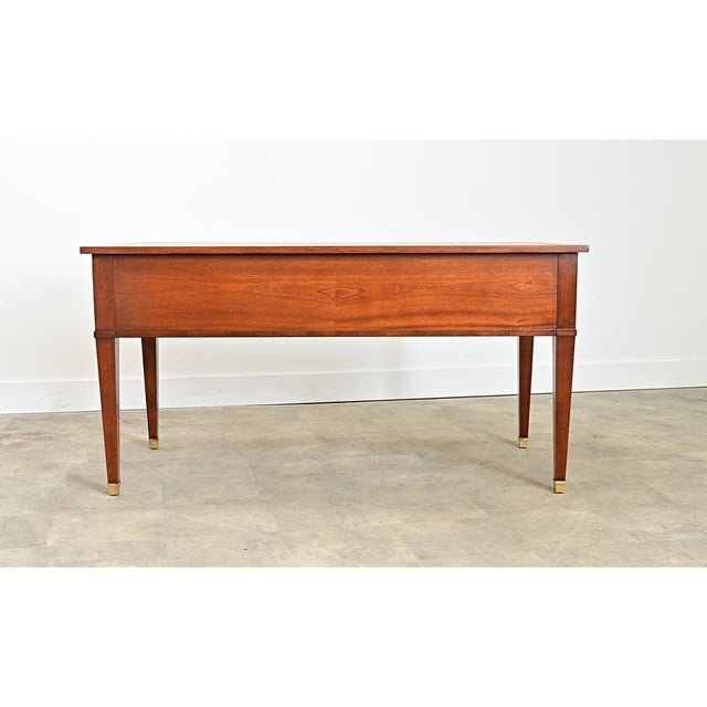 French 20th Century Mahogany and Leather-top Desk For Sale - Image 13 of 14