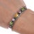 6.25" c1980‘s southwestern sterling gemset Tourmaline/Topaz cuff bracelet. Weight and measurements in pics, estate fresh...