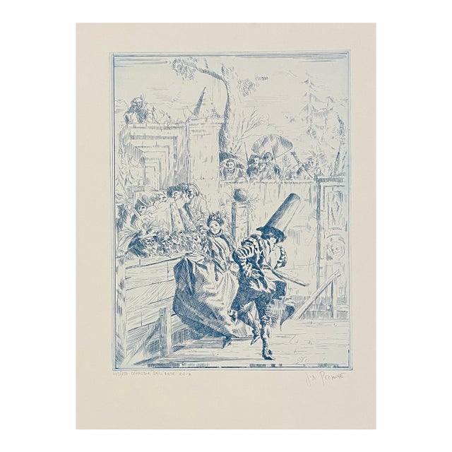 Joseph Pecsenke Commedia Dell'arte Etching For Sale