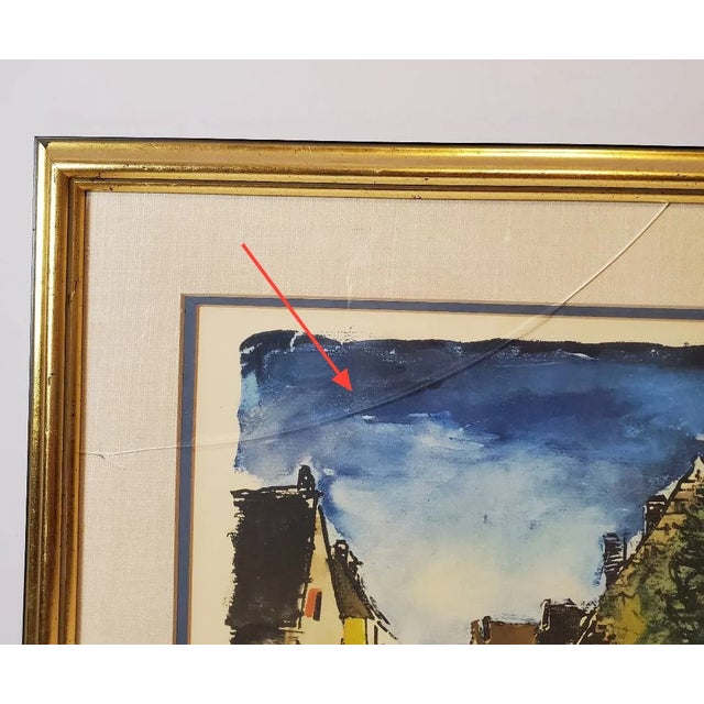 Mid 20th Century Pair of Maurice De Vlaminck Limited Edition Village Road Prints — Framed, Numbered, Vintage French Editions For Sale - Image 16 of 17