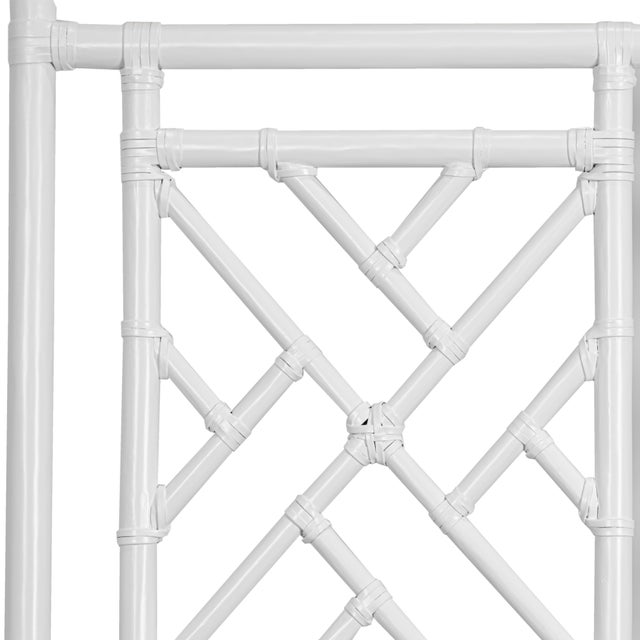 David Francis Chippendale Headboard California King - White For Sale - Image 4 of 6