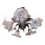 Make a statement with this beautiful Venetian glass chandelier, copper on dark bronze metal frame holds 5 regular base...