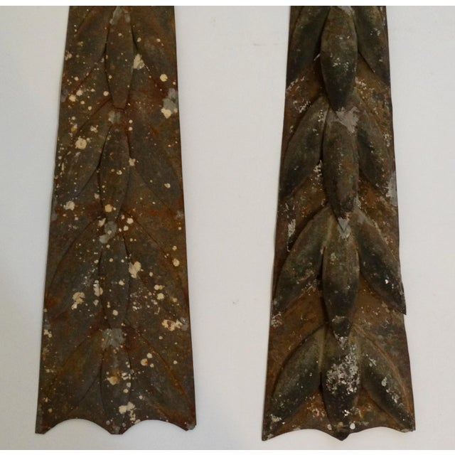 Rococo Hand Crafted Antique Italian Zinc Architectural Elements, S/2 For Sale - Image 3 of 9