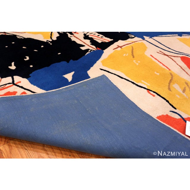 Nazmiyal Collection Vintage Impressionist Art Rug by Jan Cremer For Sale - Image 11 of 11