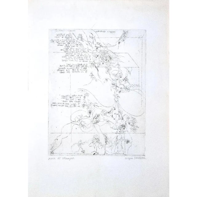 Sergio Barletta - the Death of Print - Original Etching - 1970s For Sale